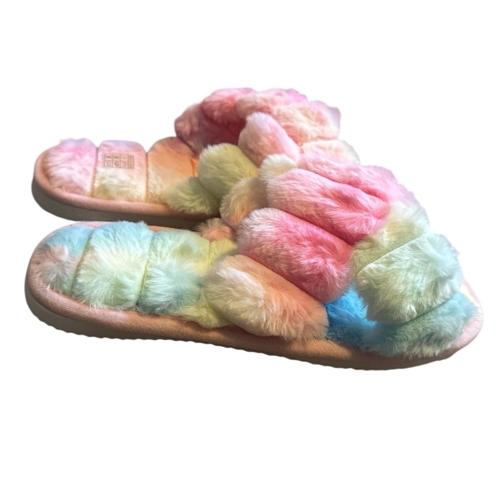 Colorful Furry Slippers - Picture 2 of 3